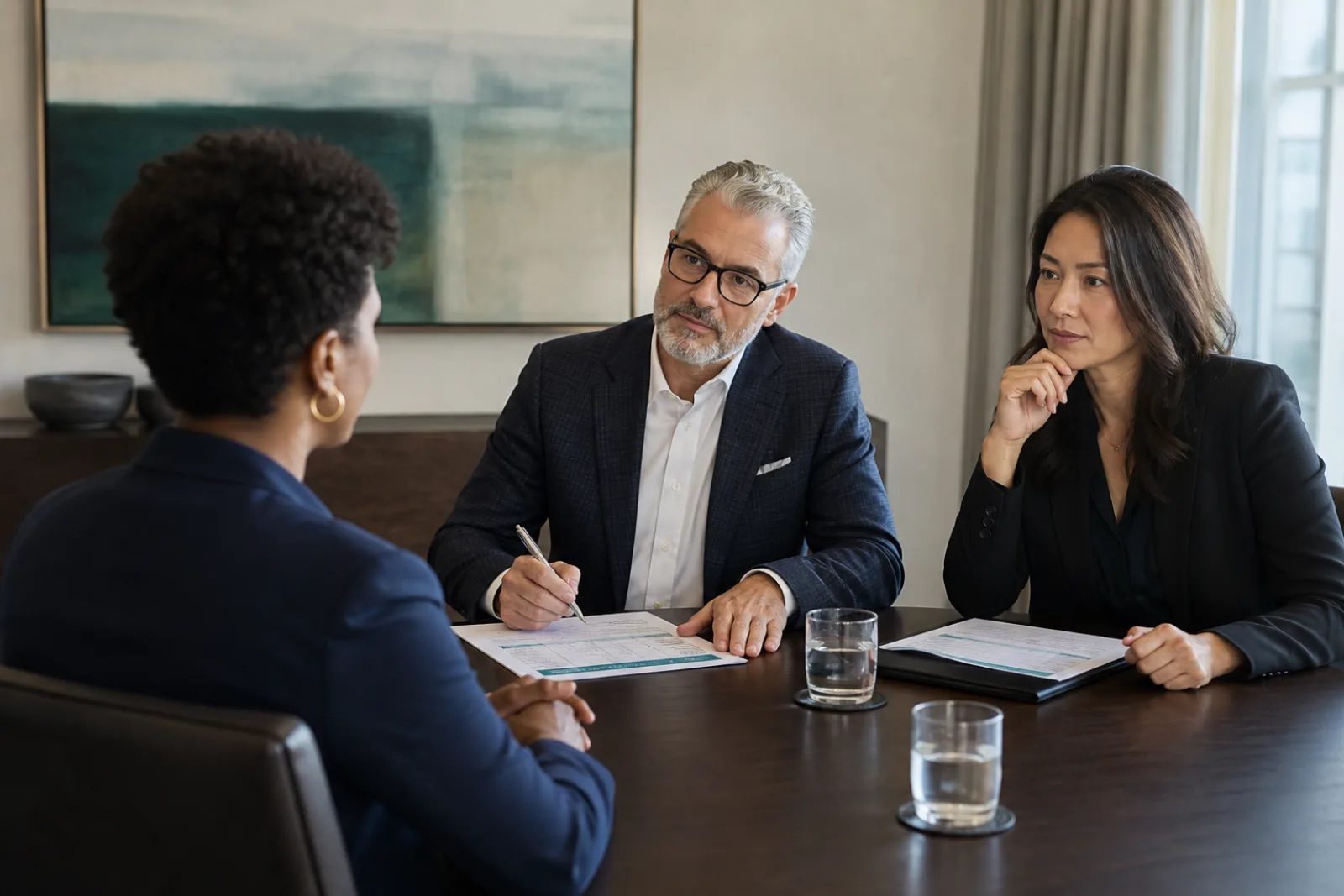 Executive candidate assessment interview using a structured scorecard