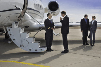 ejecutivos en aviacion