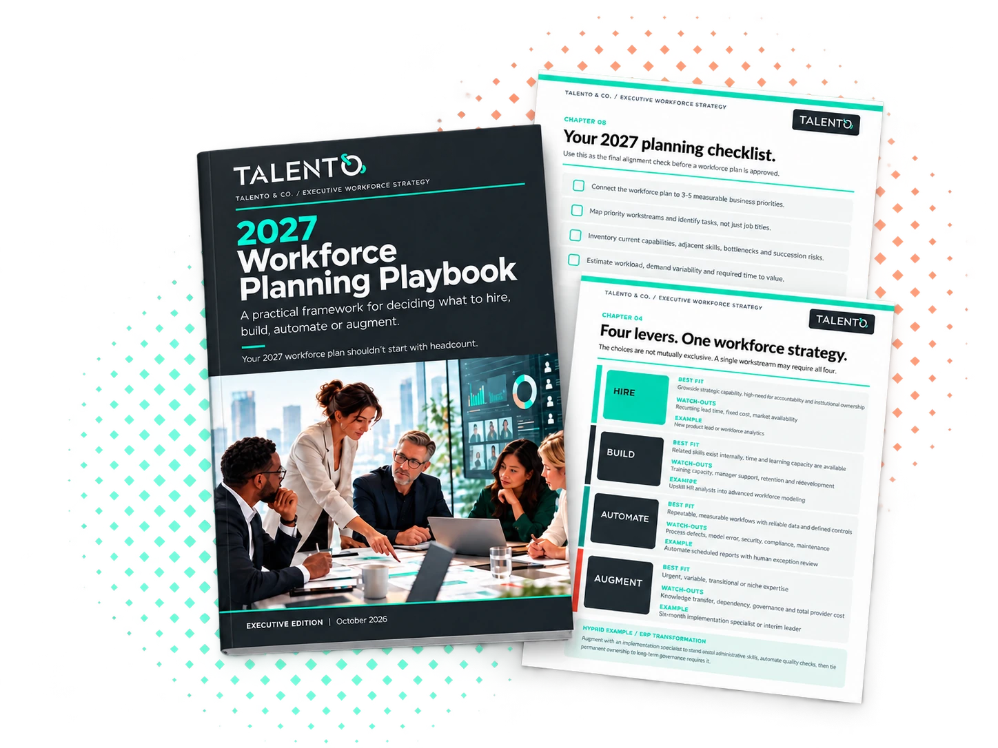 2027 Workforce Planning Playbook with planning checklist and workforce strategy framework